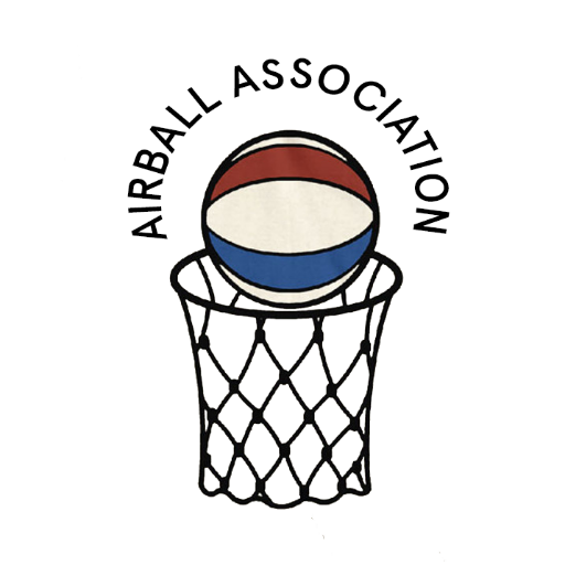 Airball Association basketball dropping through a hoop
